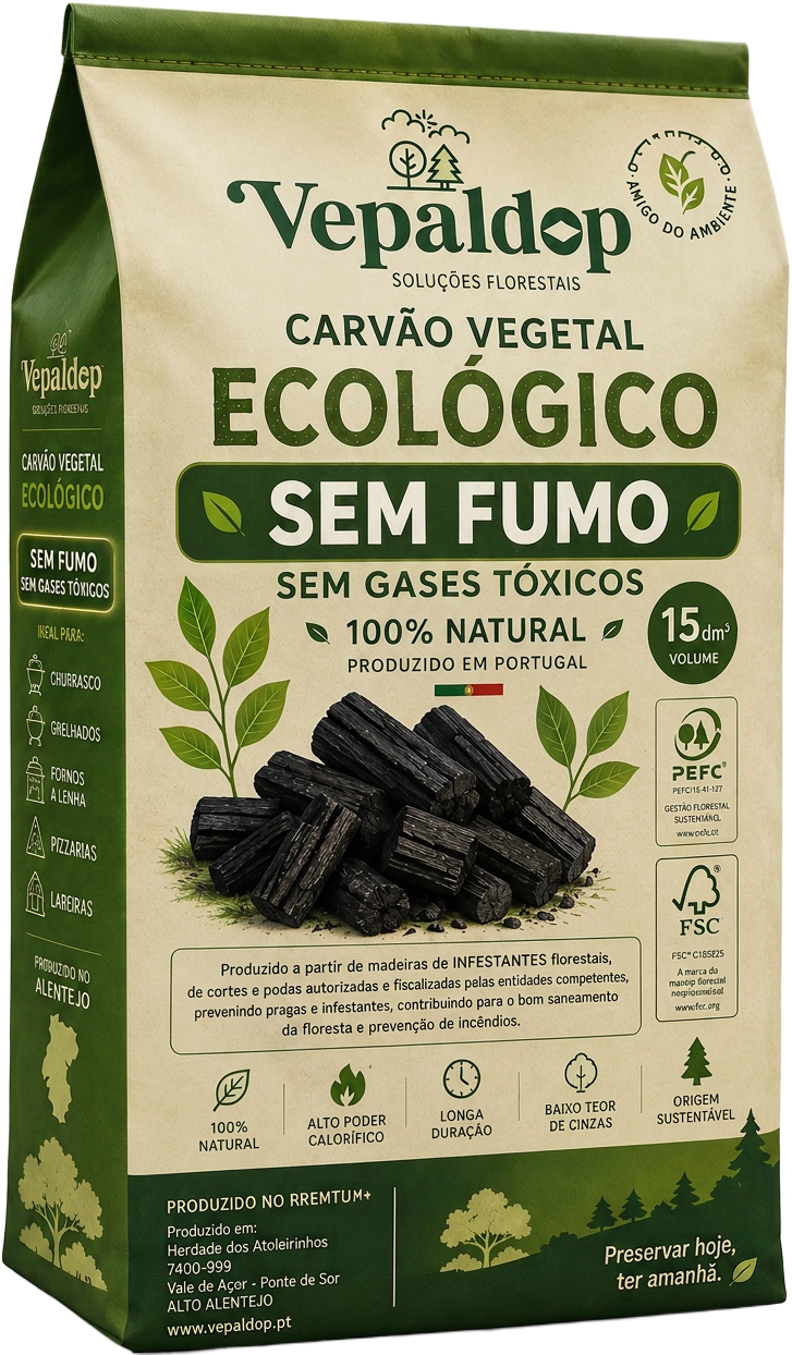 Carvão vegetal ecológico